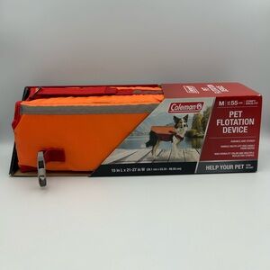 *New* Coleman Pet Flotation Device in Orange and Red
